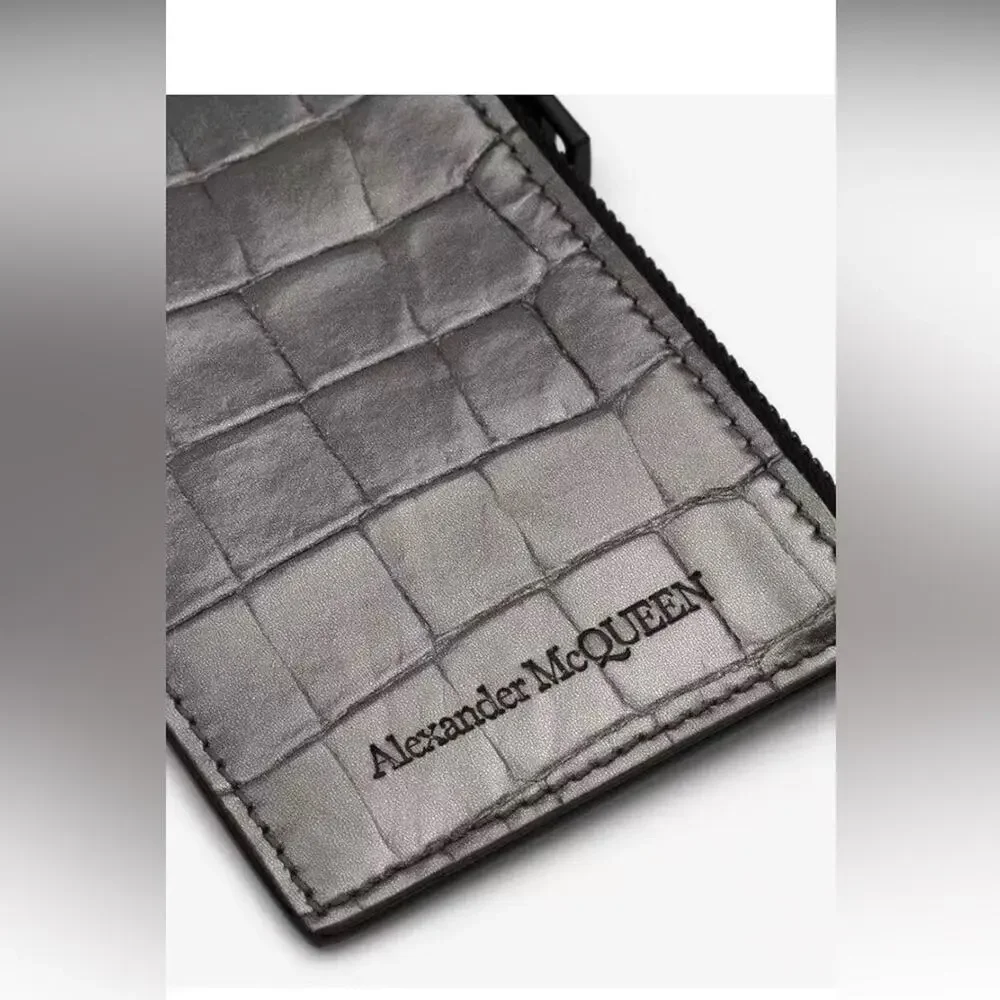 sale ends 5/13 Alexander McQueen Metallic Quilted cardholder